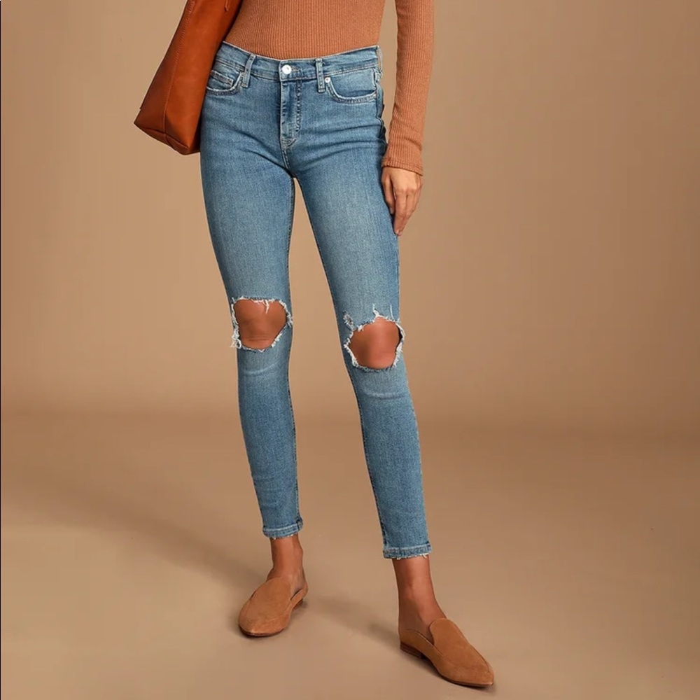 Free People High Rise Skinny Jeans